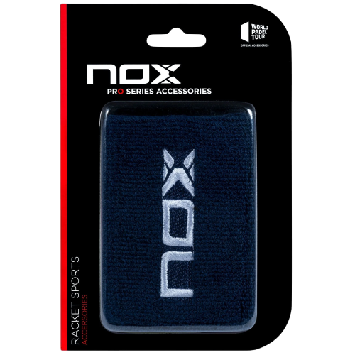 2 NOX sports wristbands in grey/ navy blue