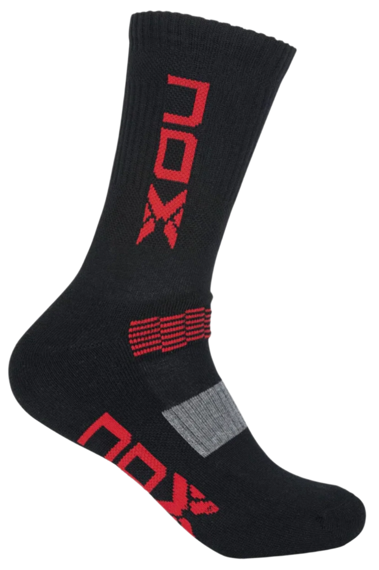 Pack calcetines técnicos NOX MEDIA CAÑA negro/rojo