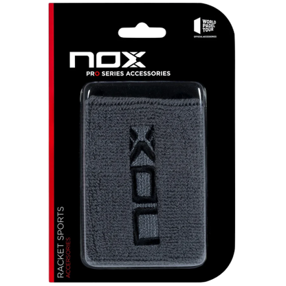 2 NOX sports wristbands in grey/black
