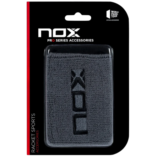 2 NOX sports wristbands in grey/black