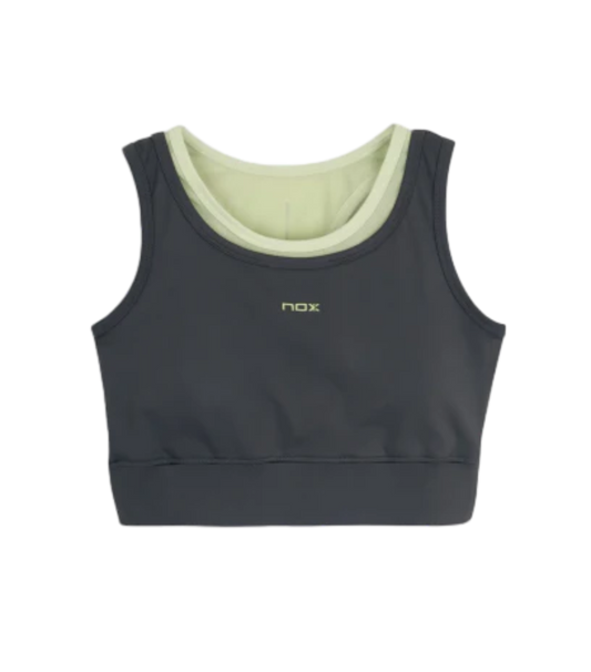 Sujetador deportivo NOX para mujer Pro Carbón Gris